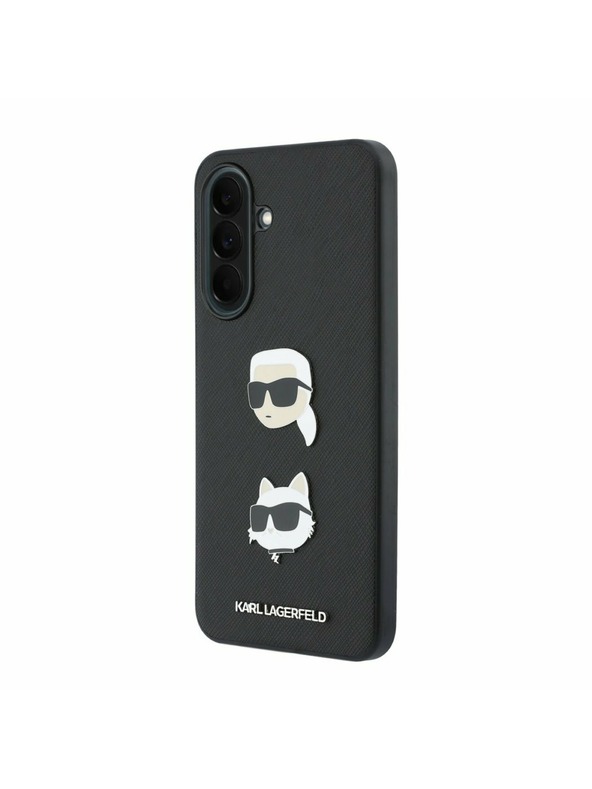 Karl Lagerfeld Karl Lagerfeld Liquid Silicone Metal Karl and Choupette Zadnji Ovitek za Samsung Galaxy A37 Black