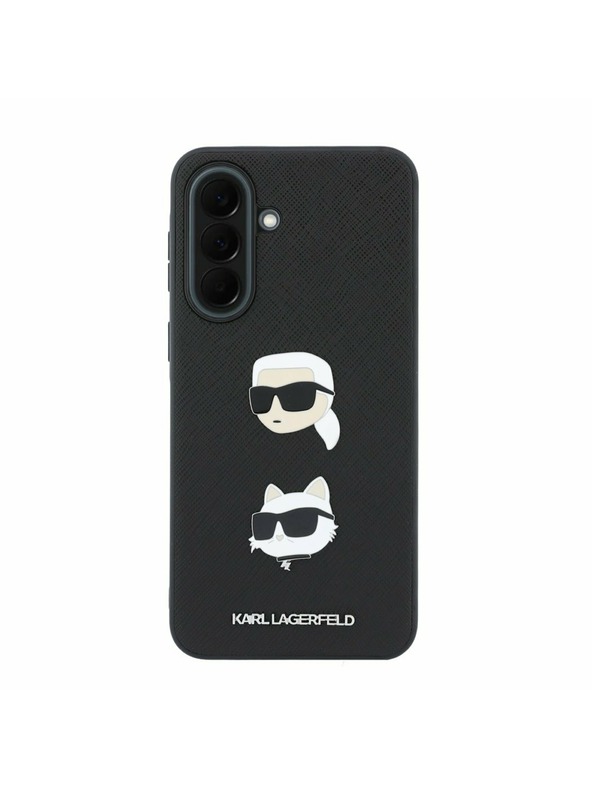 Karl Lagerfeld Karl Lagerfeld Liquid Silicone Metal Karl and Choupette Zadnji Ovitek za Samsung Galaxy A37 Black