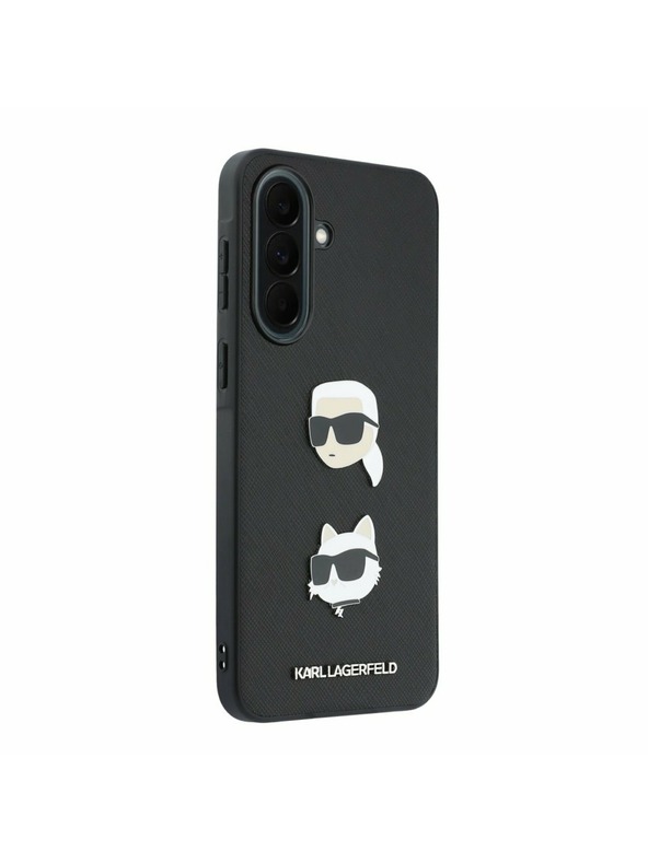 Karl Lagerfeld Karl Lagerfeld Liquid Silicone Metal Karl and Choupette Zadnji Ovitek za Samsung Galaxy A37 Black
