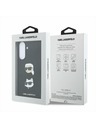 Karl Lagerfeld Karl Lagerfeld Liquid Silicone Metal Karl and Choupette Zadnji Ovitek za Samsung Galaxy A37 Black