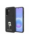 Karl Lagerfeld Karl Lagerfeld Fixed Glitter Metal Ikonik Zadnji Ovitek za Samsung Galaxy A57 Black