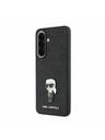 Karl Lagerfeld Karl Lagerfeld Fixed Glitter Metal Ikonik Zadnji Ovitek za Samsung Galaxy A57 Black