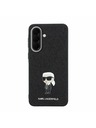 Karl Lagerfeld Karl Lagerfeld Fixed Glitter Metal Ikonik Zadnji Ovitek za Samsung Galaxy A57 Black