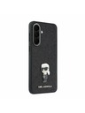 Karl Lagerfeld Karl Lagerfeld Fixed Glitter Metal Ikonik Zadnji Ovitek za Samsung Galaxy A57 Black