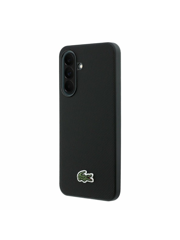 Lacoste Lacoste Iconic Petit Pique Woven Logo MagSafe Zadnji Ovitek za Samsung Galaxy A37 Black