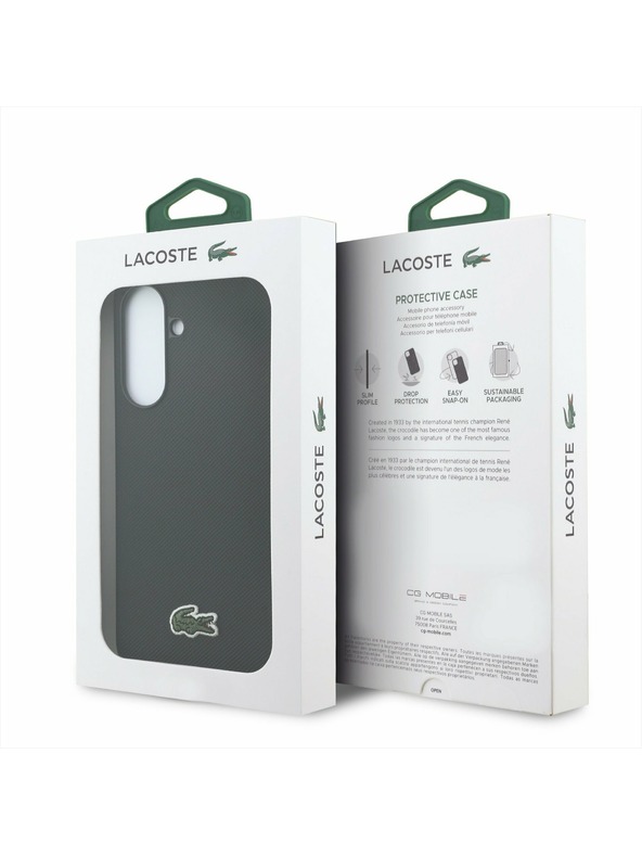 Lacoste Lacoste Iconic Petit Pique Woven Logo MagSafe Zadnji Ovitek za Samsung Galaxy A37 Black
