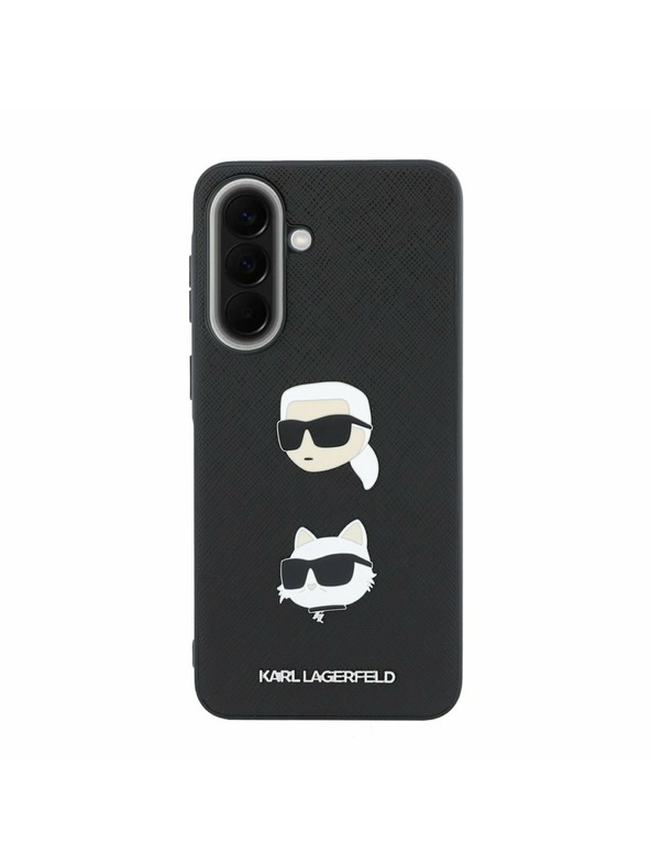 Karl Lagerfeld Karl Lagerfeld Liquid Silicone Metal Karl and Choupette Zadnji Ovitek za Samsung Galaxy A57 Black