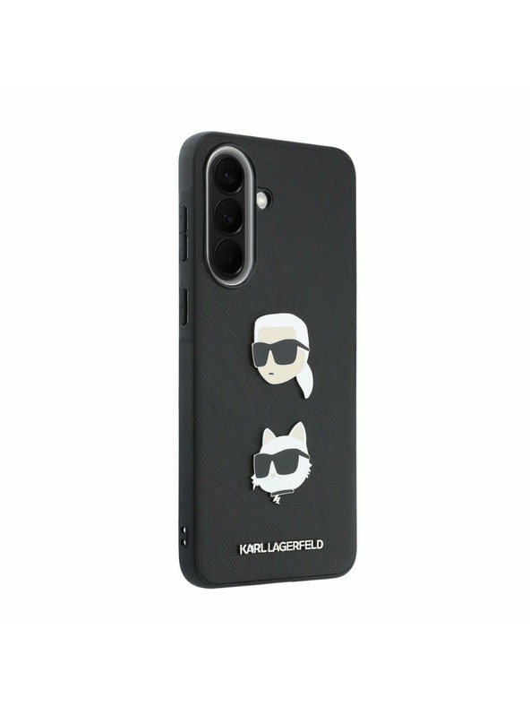 Karl Lagerfeld Karl Lagerfeld Liquid Silicone Metal Karl and Choupette Zadnji Ovitek za Samsung Galaxy A57 Black