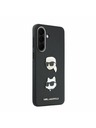 Karl Lagerfeld Karl Lagerfeld Liquid Silicone Metal Karl and Choupette Zadnji Ovitek za Samsung Galaxy A57 Black