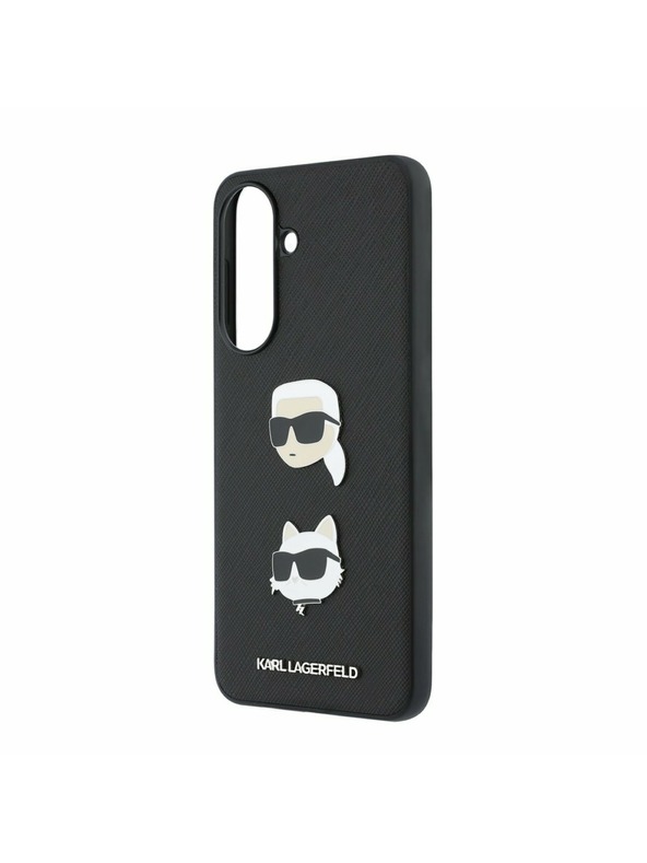 Karl Lagerfeld Karl Lagerfeld Liquid Silicone Metal Karl and Choupette Zadnji Ovitek za Samsung Galaxy A57 Black