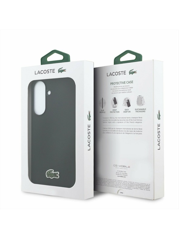 Lacoste Lacoste Iconic Petit Pique Woven Logo MagSafe Zadnji Ovitek za Samsung Galaxy A57 Black