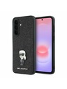 Karl Lagerfeld Karl Lagerfeld Fixed Glitter Metal Ikonik Zadnji Ovitek za Samsung Galaxy A37 Black