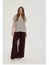 Moodo Beige Striped Blouse Moodo