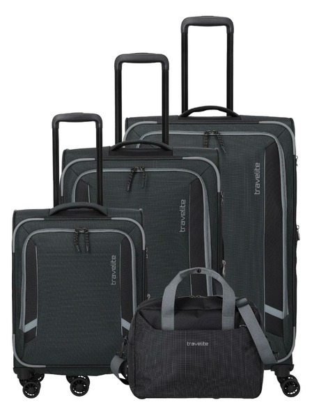 Travelite Set potovalnih kovčkov Travelite Corsiica S,M,L,BB Crna