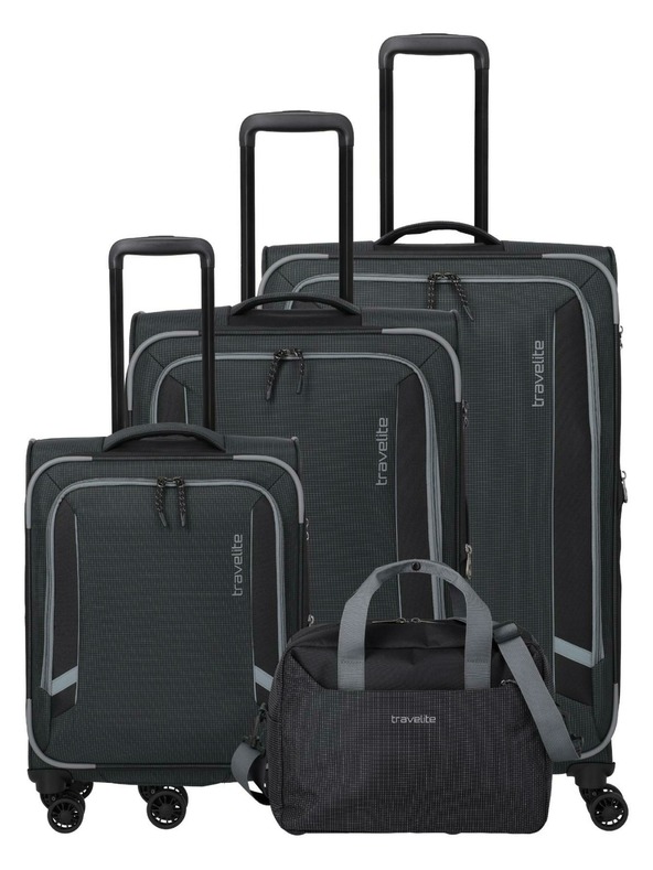 Travelite Set potovalnih kovčkov Travelite Corsiica S,M,L,BB Crna