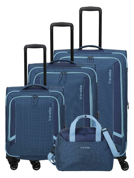Travelite Set potovalnih kovčkov Travelite Corsiica S,M,L,BB Modra