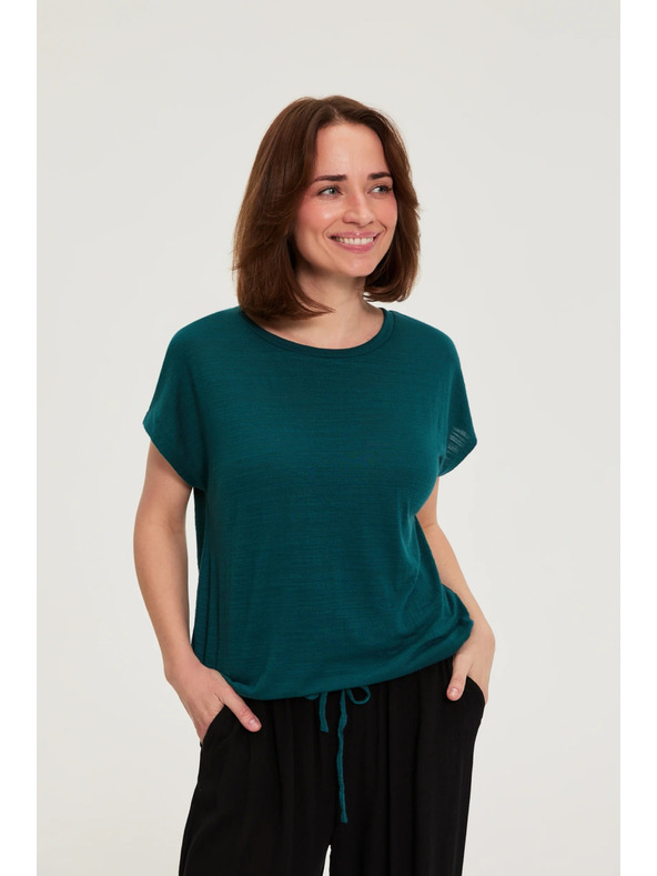 Moodo Bluza s kratkimi rokavi zelena Moodo