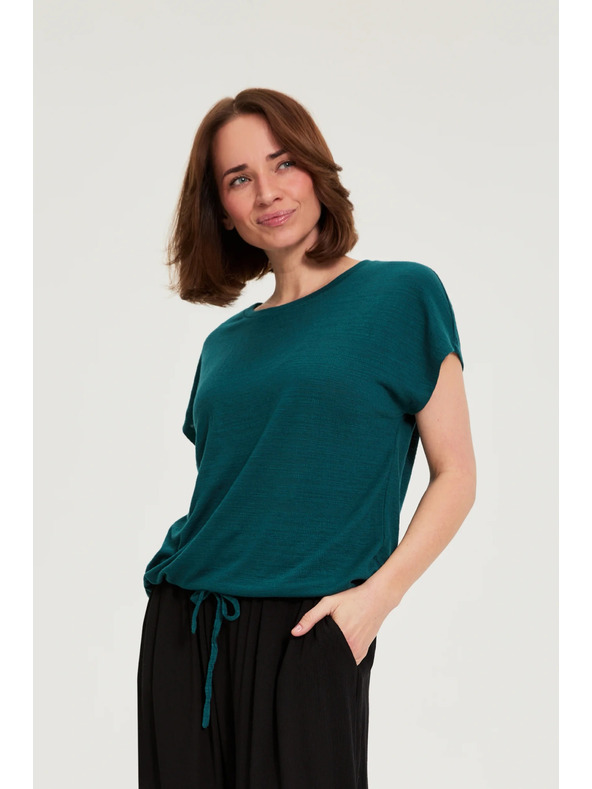 Moodo Bluza s kratkimi rokavi zelena Moodo