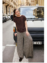 Moodo Bluza z listi rjava Moodo