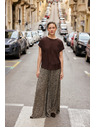 Moodo Bluza z listi rjava Moodo