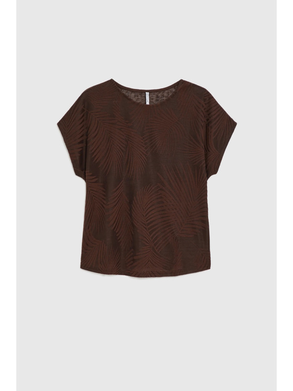 Moodo Bluza z listi rjava Moodo