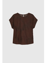 Moodo Bluza z listi rjava Moodo