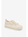 BIG STAR SHOES Ženske čipkaste superge Big Star – bež