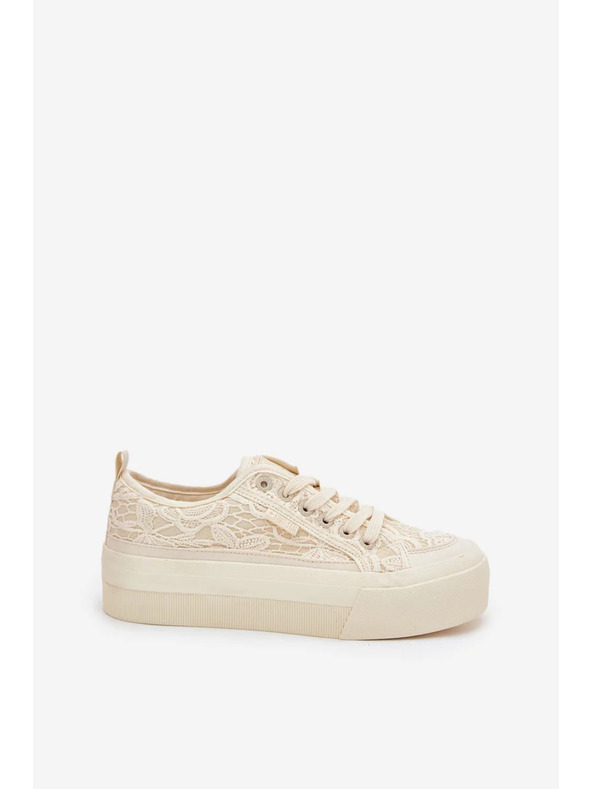 BIG STAR SHOES Ženske čipkaste superge Big Star – bež