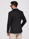 Ombre Clothing Moški klasični slim fit suknjič z zlatimi gumbi in Heritage emblemo - črn V2 OM-BLZB-0166 Ombre Clothing