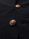 Ombre Clothing Moški klasični slim fit suknjič z zlatimi gumbi in Heritage emblemo - črn V2 OM-BLZB-0166 Ombre Clothing