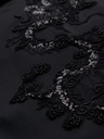 Ombre Clothing Moška jakna s kapuco in zmajevim aplikacijo na hrbtni strani - črna V1 OM-BLZB-0165 Ombre Clothing