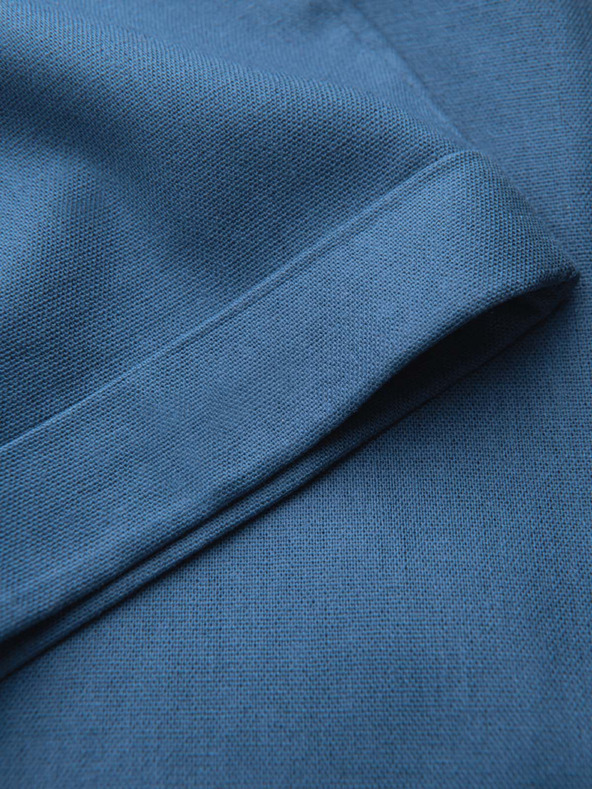 Ombre Clothing Moške hlače chino iz lanene mešanice - modra deninina V5 P1522 Ombre Clothing
