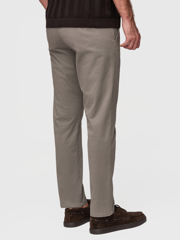 Ombre Clothing Moške chino hlače REGULAR FIT s fino strukturo - sive V1 P1518 Ombre Clothing