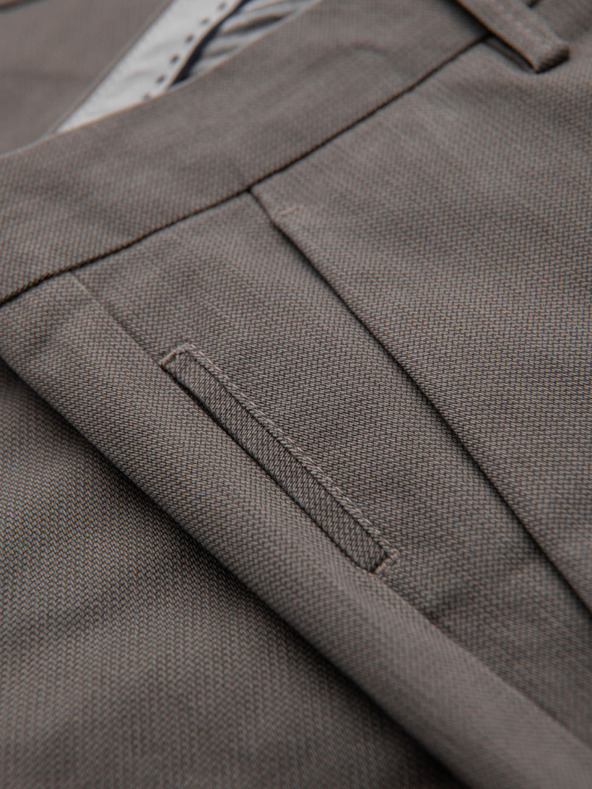Ombre Clothing Moške chino hlače REGULAR FIT s fino strukturo - sive V1 P1518 Ombre Clothing