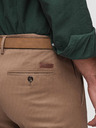 Ombre Clothing Moške chino hlače REGULAR FIT s fino strukturo - temno bež V2 P1518 Ombre Clothing