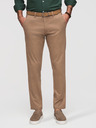 Ombre Clothing Moške chino hlače REGULAR FIT s fino strukturo - temno bež V2 P1518 Ombre Clothing