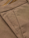 Ombre Clothing Moške chino hlače REGULAR FIT s fino strukturo - temno bež V2 P1518 Ombre Clothing