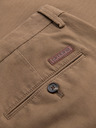Ombre Clothing Moške chino hlače REGULAR FIT s fino strukturo - temno bež V2 P1518 Ombre Clothing