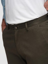 Ombre Clothing Moške chino hlače REGULAR FIT s fino strukturo - temno zelene V4 P1518 Ombre Clothing