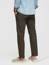 Ombre Clothing Moške chino hlače REGULAR FIT s fino strukturo - temno zelene V4 P1518 Ombre Clothing