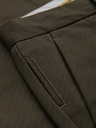 Ombre Clothing Moške chino hlače REGULAR FIT s fino strukturo - temno zelene V4 P1518 Ombre Clothing