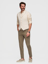 Ombre Clothing Moške chino hlače po meri - olivne V3 O1523 Ombre Clothing