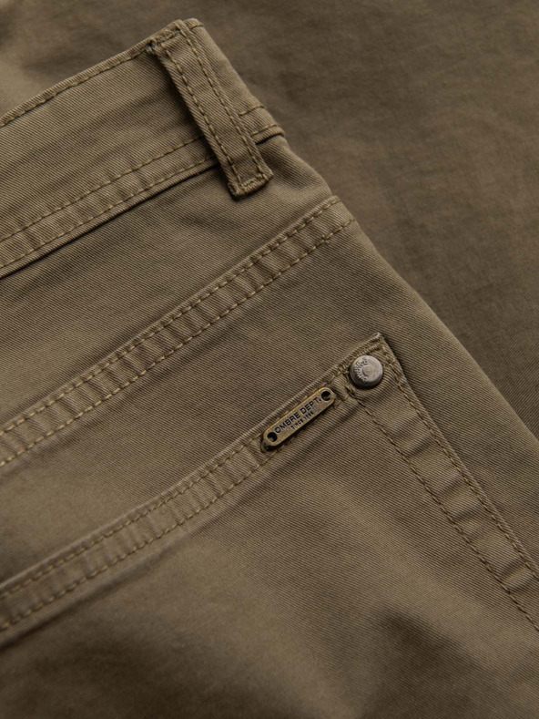 Ombre Clothing Moške chino hlače po meri - olivne V3 O1523 Ombre Clothing