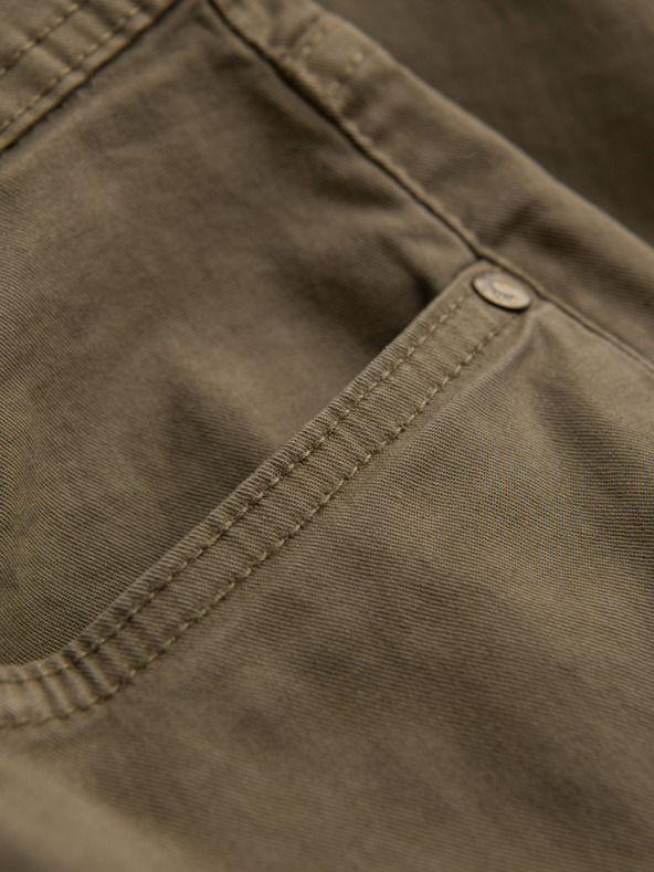 Ombre Clothing Moške chino hlače po meri - olivne V3 O1523 Ombre Clothing