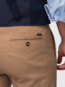 Ombre Clothing Moške chino hlače SLIM FIT - svetlo rjave V2 P1524 Ombre Clothing