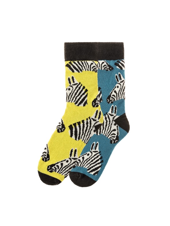Funky Steps Funky Steps komplet moških nogavic z motivom zebre FSC200
