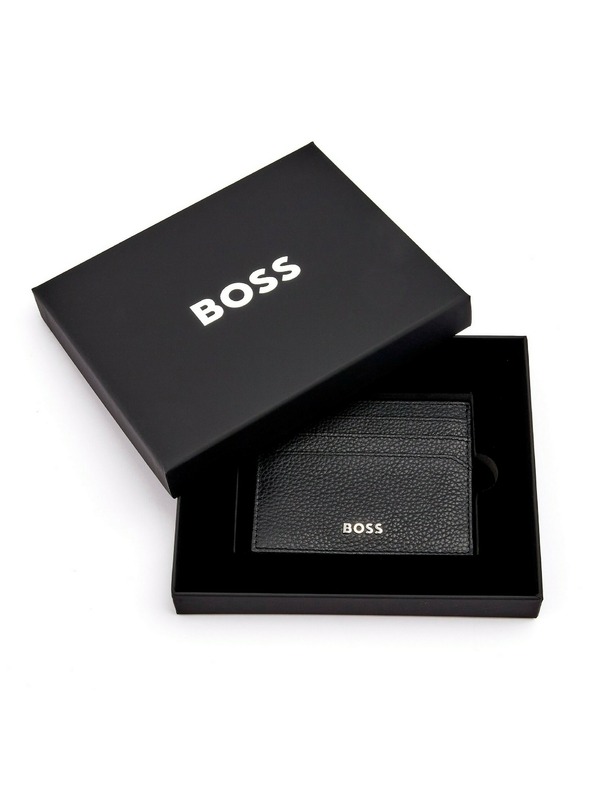 Hugo Boss Črno usnjeno etui za kartice Hugo Boss Classic HLC416A