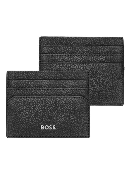 Hugo Boss Črno usnjeno etui za kartice Hugo Boss Classic HLC416A