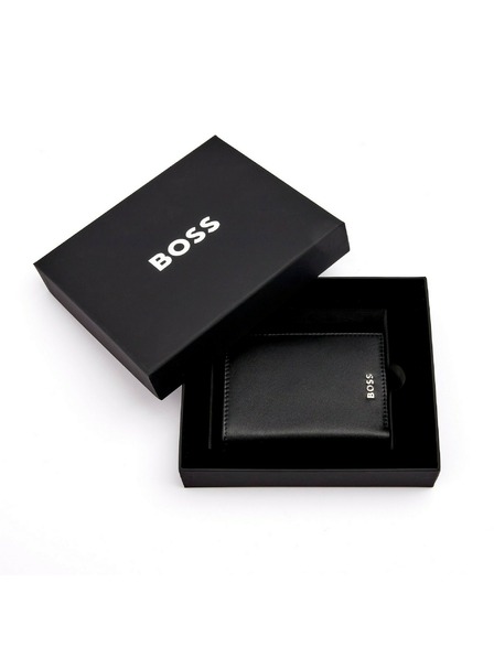 Hugo Boss Črno usnjeno etui za kartice Hugo Boss Classic HLG403A