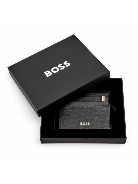 Hugo Boss Črno usnjeno etui za kartice Hugo Boss Iconic HLC421A